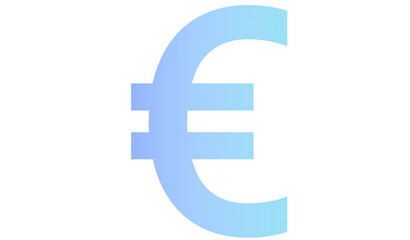 € euro - font symbol - blue color - no background - png file - with a transparent background for designer use.  Isolated from the front.  ideal for website, email, presentation, advertisement, image
 - obrazy, fototapety, plakaty