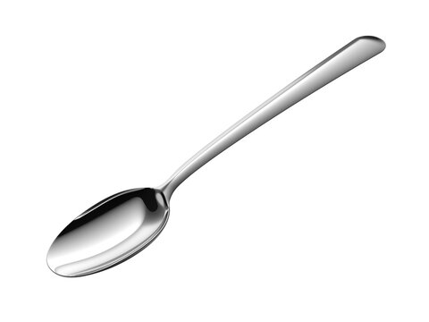 Silver spoon. Isolated. 3d illustration
