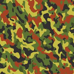 Naklejka premium Camouflage seamless pattern. Abstract modern vector military backgound. Fabric textile print tamplate.