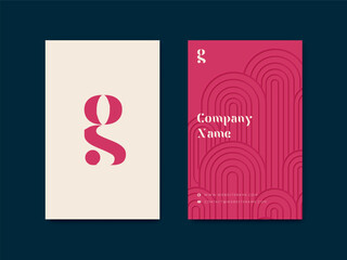 Viva magenta business cards. Trend color of year 2023