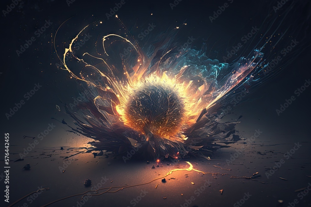 Poster chaos as creation: a beautiful chaos of sparks generative ai