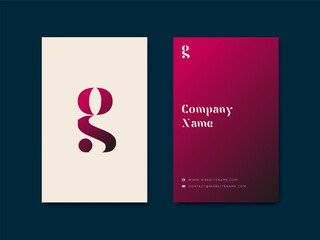 Viva magenta business cards. Trend color of year 2023