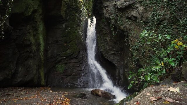 Time exposure from the waterfall near the Tinkeler chapel in the german city Bernkastel-Kues