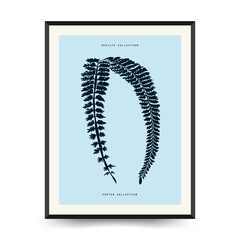 Abstract ocean and sea posters template. Modern sea Botanical trendy black style. Vintage seaweed, fish, shell. Ink wall  art.