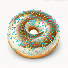 Obraz na płótnie Canvas donut isolated on white background