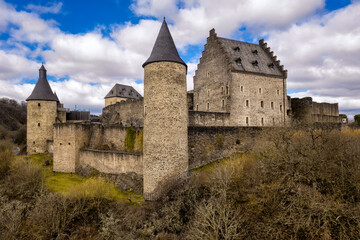 Fototapeta na wymiar Medieval Bourscheid castle in Luxembourg