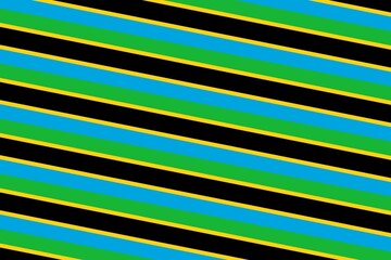 Geometric pattern in the colors of the national flag of Tanzania. The colors of Tanzania.