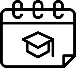 calendar graduation icon