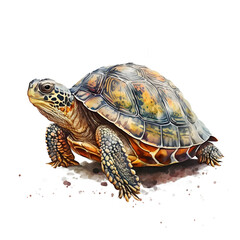 turtle isolated on transparent background, illustration