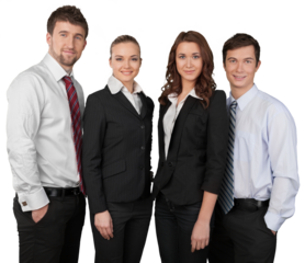 group of young professionals