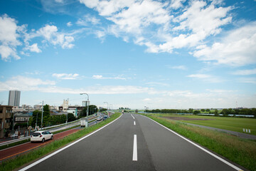 Fototapeta premium Riverside (dote)playground in Tokyo Japan