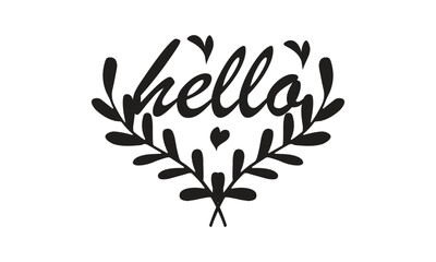 Hello, T-Shirt Design, Mug Design.