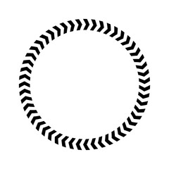 Chevron circle arrow icon. Round arrow frame