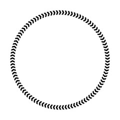 Chevron circle arrow icon. Round arrow frame