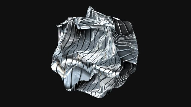 black and white industrial ball motion graphic