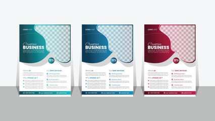 Business Flyer, Corporate Flyer Template, Abstract Shape&rsquo;s, Colorful Concepts, layout Design, Vector Design, Graphic Elements, IT Company Flyer, Unique Design, Leaflets, Graphic Design, Advertising,