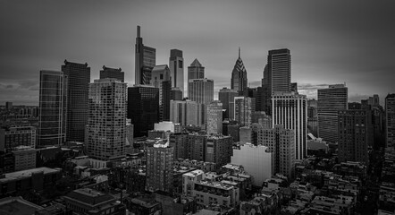 City Center of Philadelphia - aerial view - street photoraphy