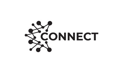 molecule logo vector. connection technology icon design