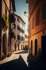 Fototapeta na wymiar Old Town in Italy. Generative ai. 