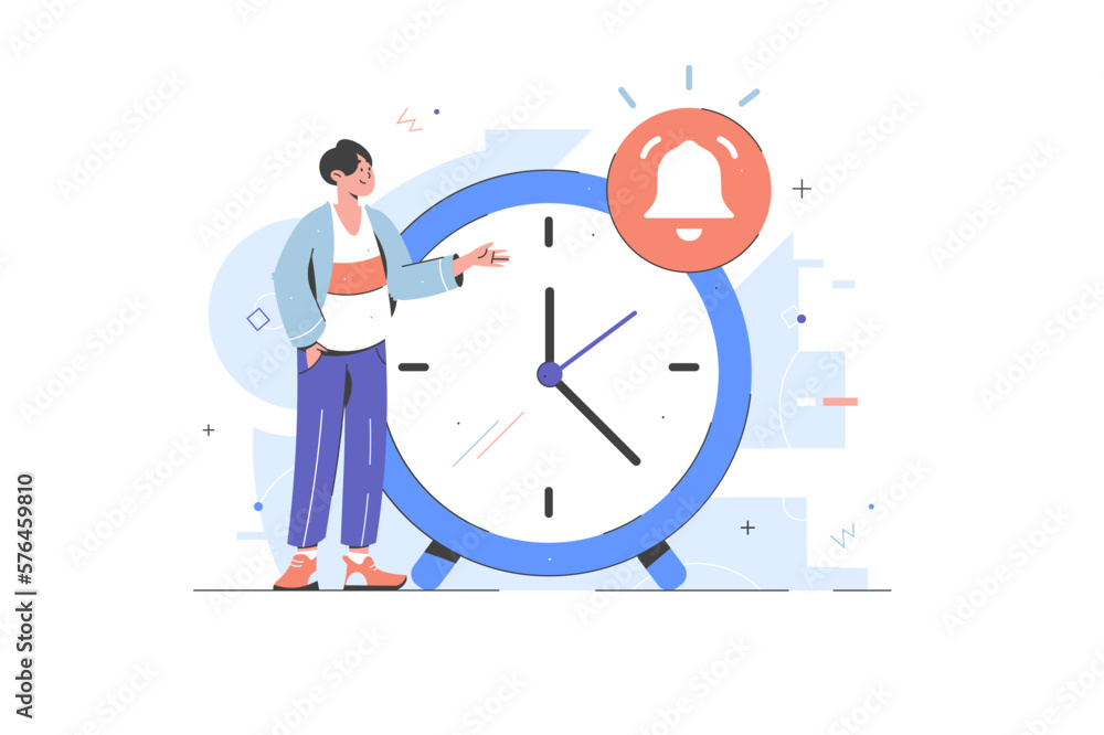 Poster Effective time management with planning tasks schedule, finish work and assignments on time or work efficiently with high productivity concept, smart business isolated vector 