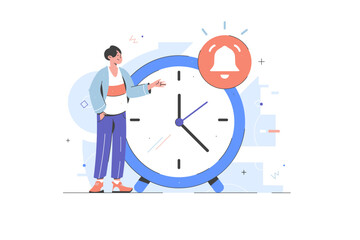 Effective time management with planning tasks schedule, finish work and assignments on time or work efficiently with high productivity concept, smart business isolated vector 