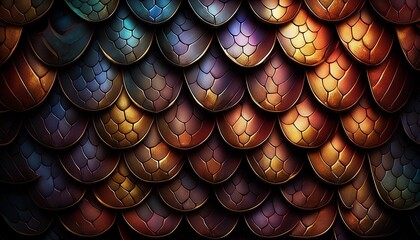 colorful dragon or mermaid skin scales