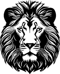 Lion head, vector.