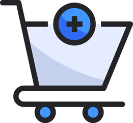 Fototapeta premium add trolley icon