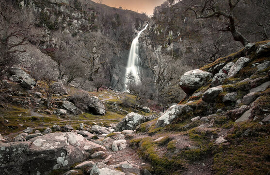 Aber Falls in North Wales.