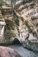 forest sand rock outcrops in Latvia