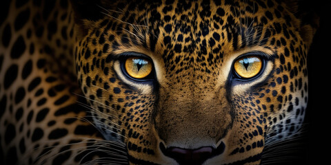 Fototapeta na wymiar Close up macro shot of tiger eyes. Generative Ai