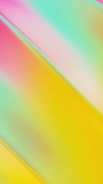 Vertical Abstract Bright Yellow Cyan Pink 3D Multi Color Texture Background Loop