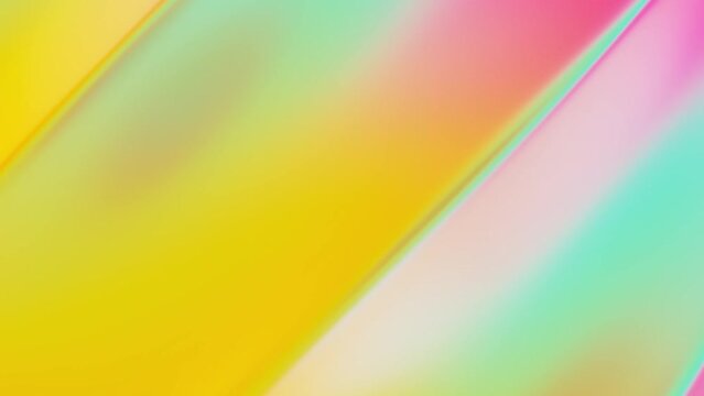 Abstract Bright Yellow Cyan Pink 3D Multi Color Texture Background Loop