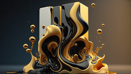 Abstract 3d shapes background