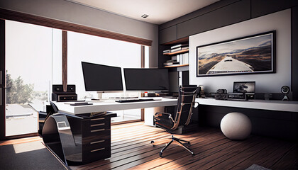 Home Office Modern, Generative AI