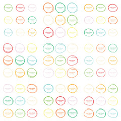 Set of hand drawn scribble sticker