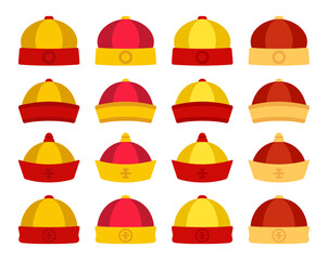 Chinese Hat in flat style isolated