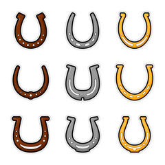 Collections of Horseshoe sticker decals