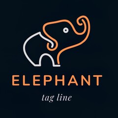 illustration of a elephant logo