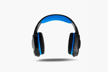 Modern new wireless Headphones on background