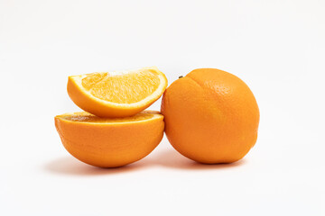 Oranges isolated on a white background.