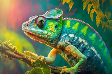 "A Rainbow of Possibilities: A Chameleon's Many Hues"