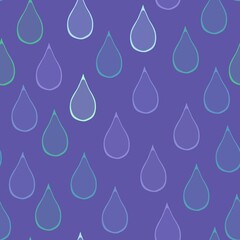 Cartoon water seamless rain drops pattern for wrapping paper and kids clothes print and fabrics and linens