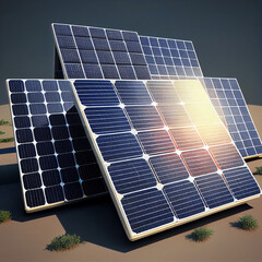 Solar panel created with Generative AI technology
