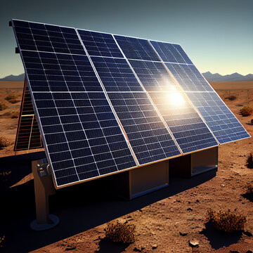 Solar panel created with Generative AI technology