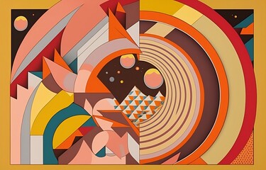 Abstract wallpapers in style of 1970s