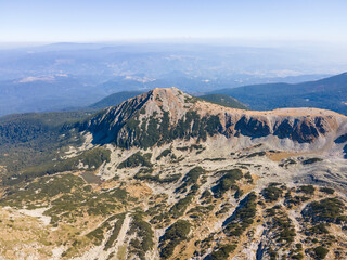 Aerial view Around Polezhan peak, Pirin Mountain, Bulgaria