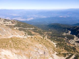Fototapeta na wymiar Aerial view Around Polezhan peak, Pirin Mountain, Bulgaria