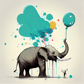 balloon and elephant