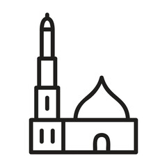Islamic Icons Line Art Vector, Ramadan Kareem Elements, Eid Mubarak Design Elements, Muslim Prayer, Mosque, 